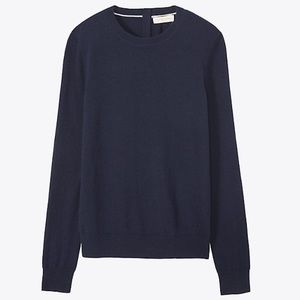 Tory Burch 100% cashmere navy sweater sz M